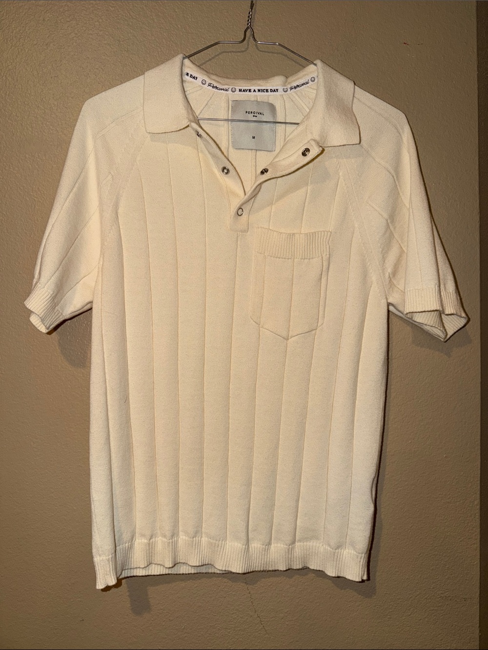 Percival Cream Knit Polo